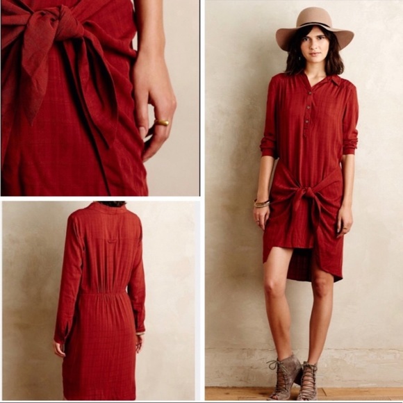 Anthropologie Maeve Bloomsbury Tie Dress Size 2 - Picture 2 of 10